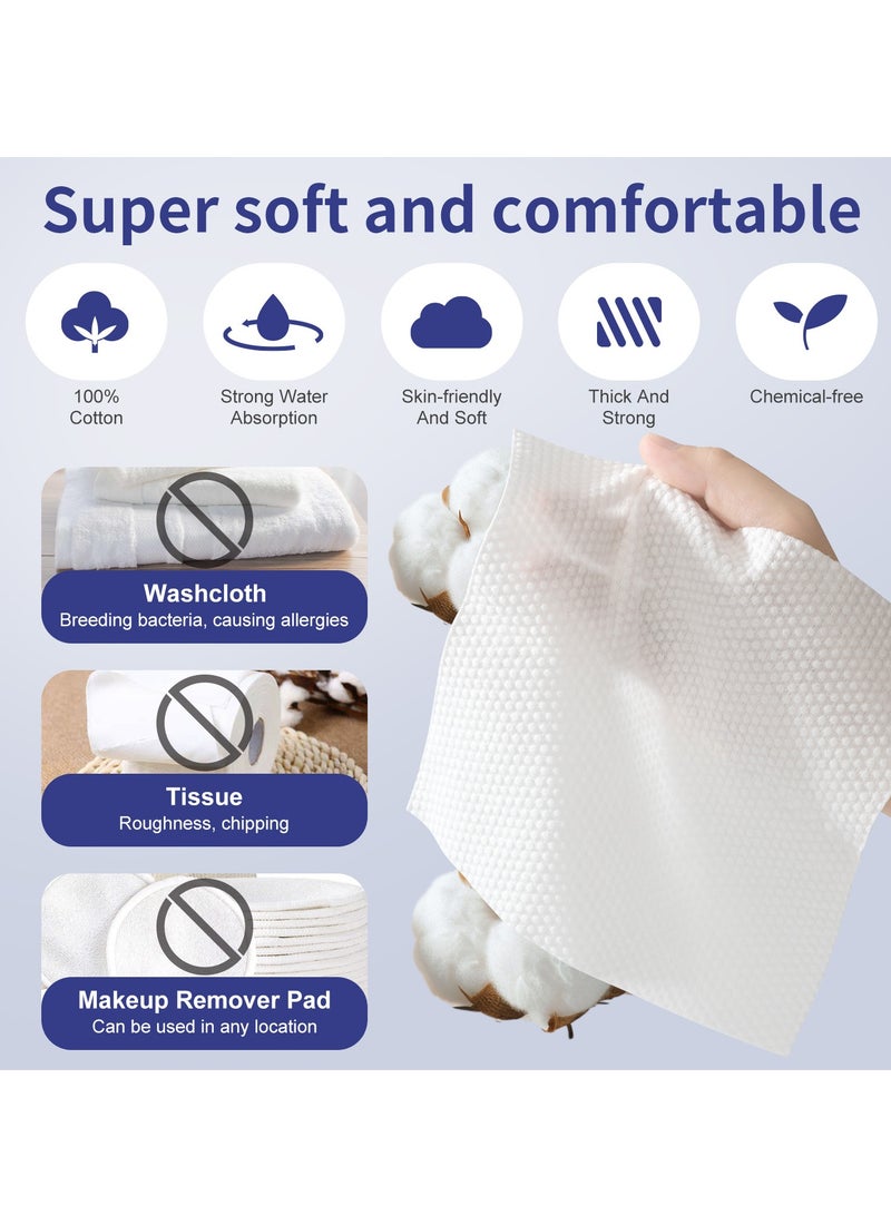 3 Pack Disposabel Face Cloths for Washing 100% Cotton Soft  Face Cloths Lint Free Makeup Removing Towel - Image 5