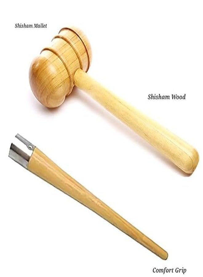 DESCTIDY مجموعة أدوات DESCTIDY: مقبض مضرب كريكيت خشبي، أداة تطبيق مخروطية، مطرقة طرق، مطرقة خشبية للمضرب - Image 2