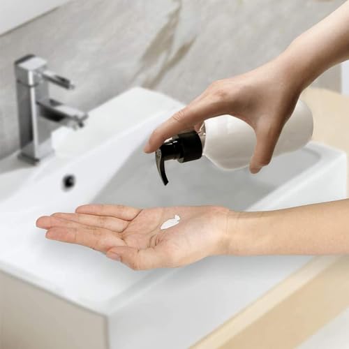 BallHull 10 Ounce Clear Plastic Pump Bottle Dispenser, Refillable Empty Bottle Container with Pump for Essential Oil Soap Lotion Shampoo, 2 Pcs - Image 4