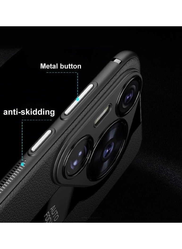 general Case Compatible with Huawei P70 Pro 5G, Luxury Litchi Leather Silicone Phone Case Soft TPU Full Protection Cover for Huawei P70 Pro - Image 5