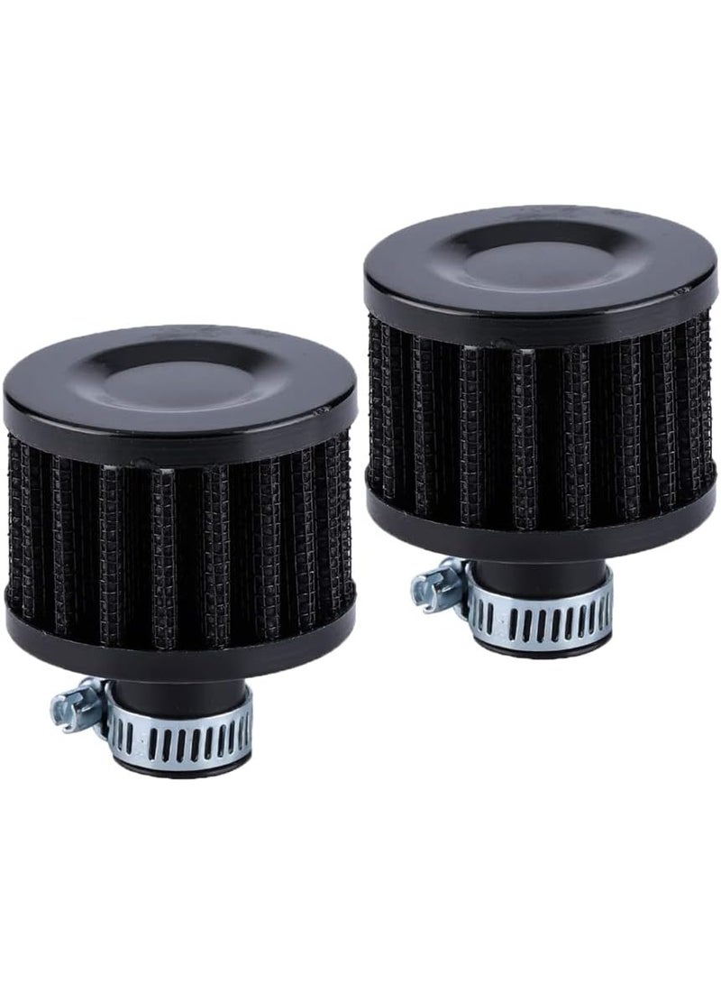 Generic 2Pcs Breather Oil Valve Cover Filter, 12mm/ 0.47" Air Intake Crankcase Vent With Double Filter for Car and Motorcycle  - Image 1