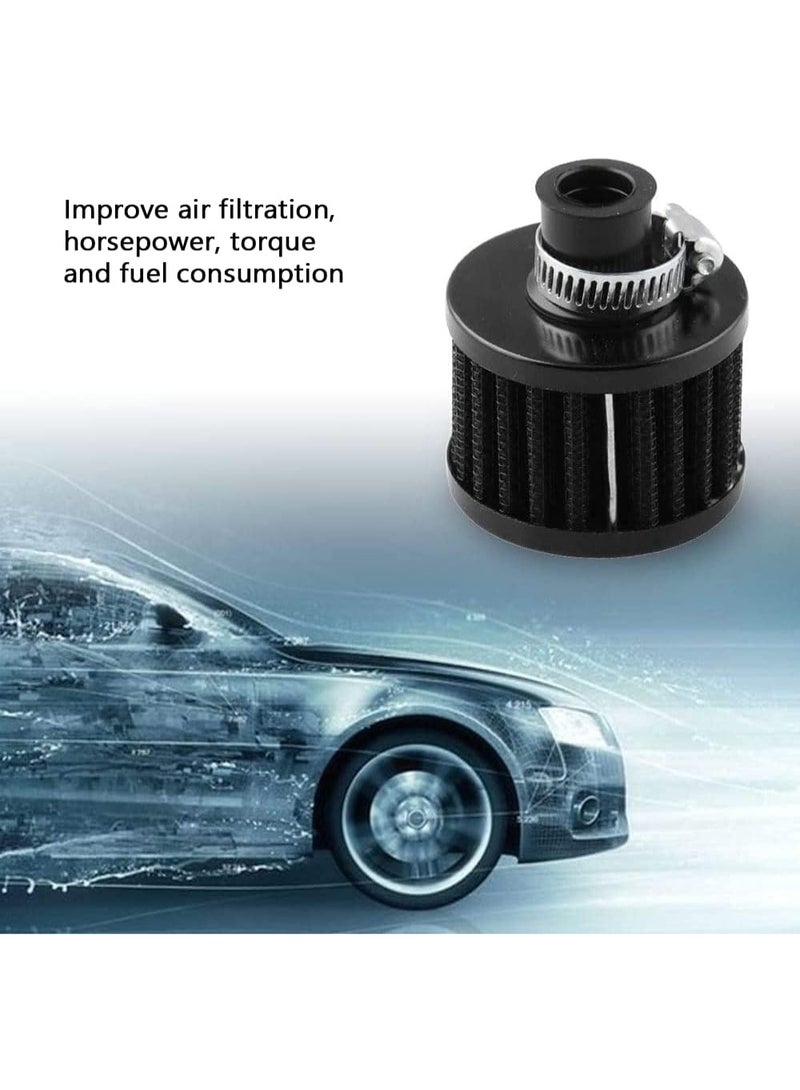 Generic 2Pcs Breather Oil Valve Cover Filter, 12mm/ 0.47" Air Intake Crankcase Vent With Double Filter for Car and Motorcycle  - Image 2