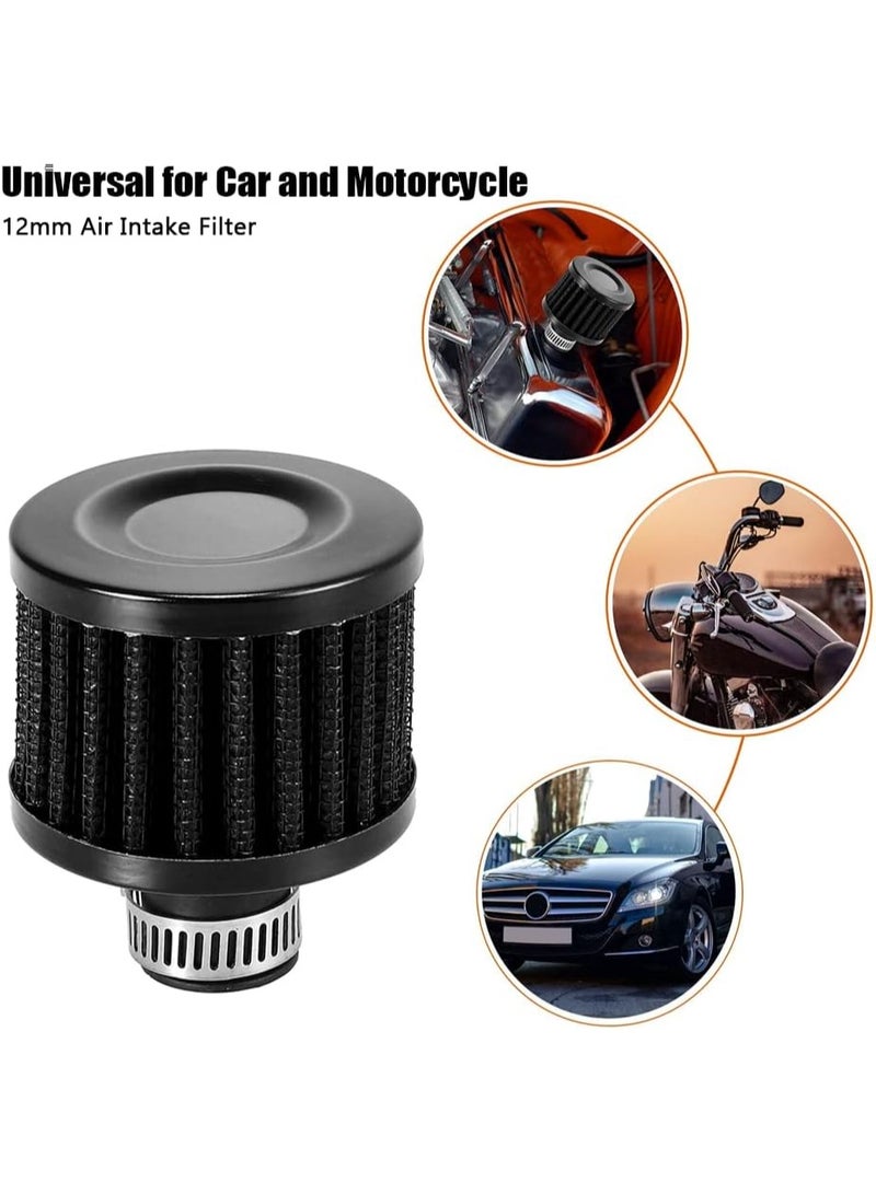 Generic 2Pcs Breather Oil Valve Cover Filter, 12mm/ 0.47" Air Intake Crankcase Vent With Double Filter for Car and Motorcycle  - Image 4