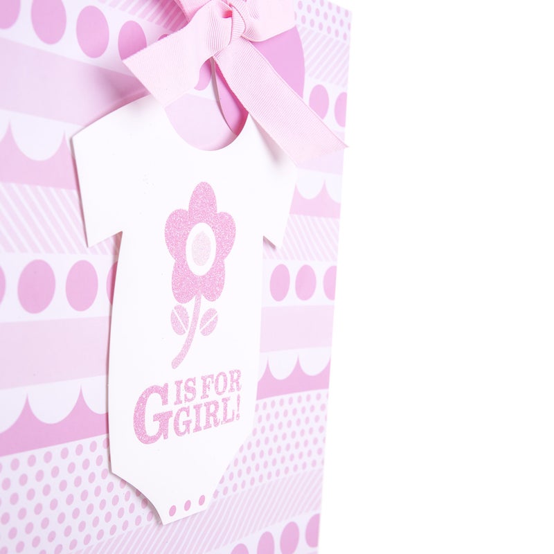 Hallmark Large Baby Gift Bag with Tissue Paper (G is for Girl) - Image 3