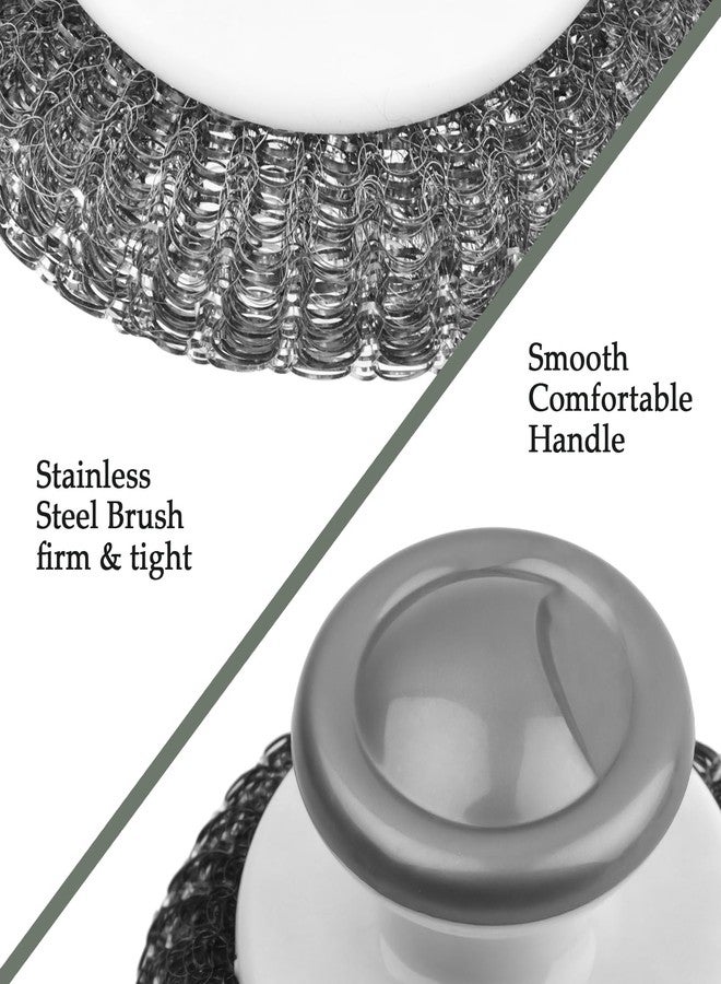 KTOJOY 2 Pack Stainless Steel Wool Scrubber, Scrubbing Scouring Pad, Steel Wool Scrubber for Kitchens, Bathroom and Kitchen Pots, Pans, Sink(Grey) - Image 4