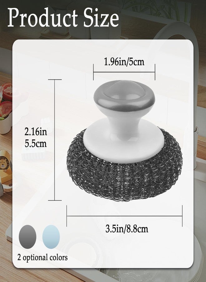 KTOJOY 2 Pack Stainless Steel Wool Scrubber, Scrubbing Scouring Pad, Steel Wool Scrubber for Kitchens, Bathroom and Kitchen Pots, Pans, Sink(Grey) - Image 2
