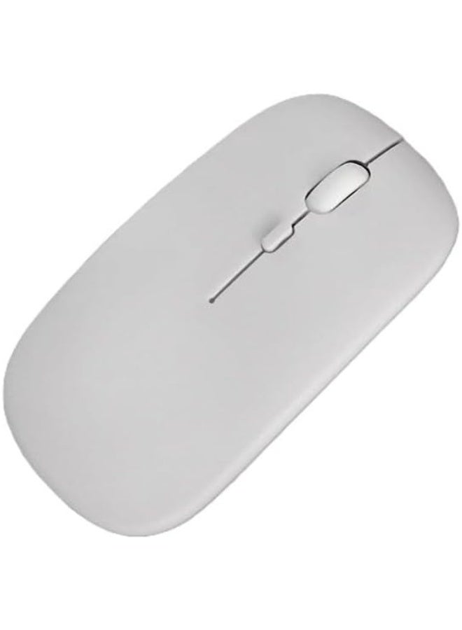 Slim Wireless Mouse – Silent Click, Ultra-Thin Ergonomic Design, 2.4GHz USB Optical Mouse for Laptop, PC & MacBook (White) - Image 1