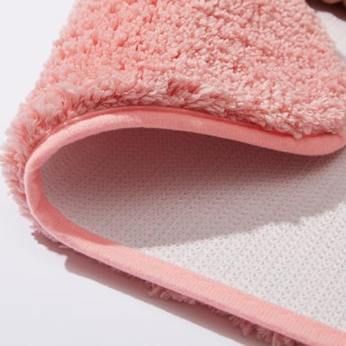 DSHXL 2 Piece Bathroom Rugs and Mats Sets, Soft Bath Mats for Bathroom with Non-Slip Backing, Machine Washable Microfiber Absorbent Bath Rugs (16''x24'' Plus 20''x32'',Pink) - Image 4