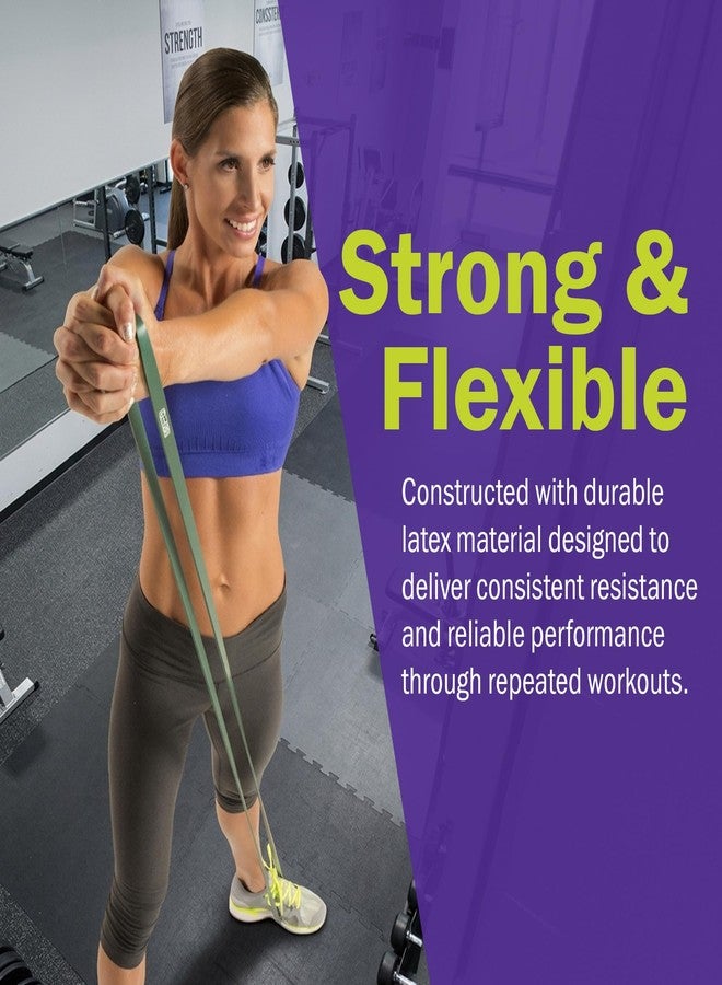 GoFit Pro Super Band 30-50lbs Durable Resistance Bands for Strength Training, Pilates, Stretching, Home Workouts, and Full-Body Exercise, Green - Image 4