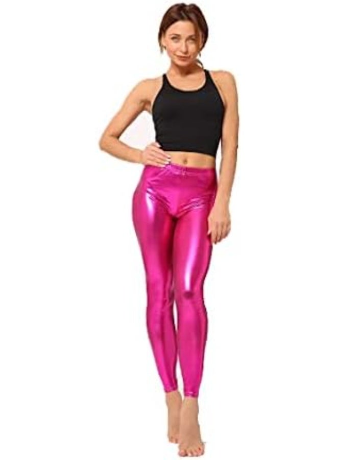 Stretch Leather Disco Glitter Women Lycra