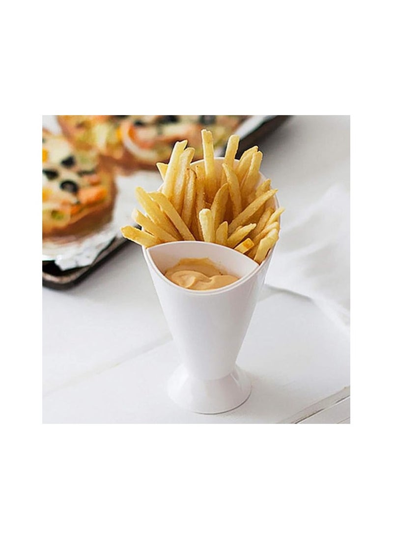 Spaceshoop Multi Purpose Imported Plastic French Fries and Dip Sauce Bowls Holder  - Image 2