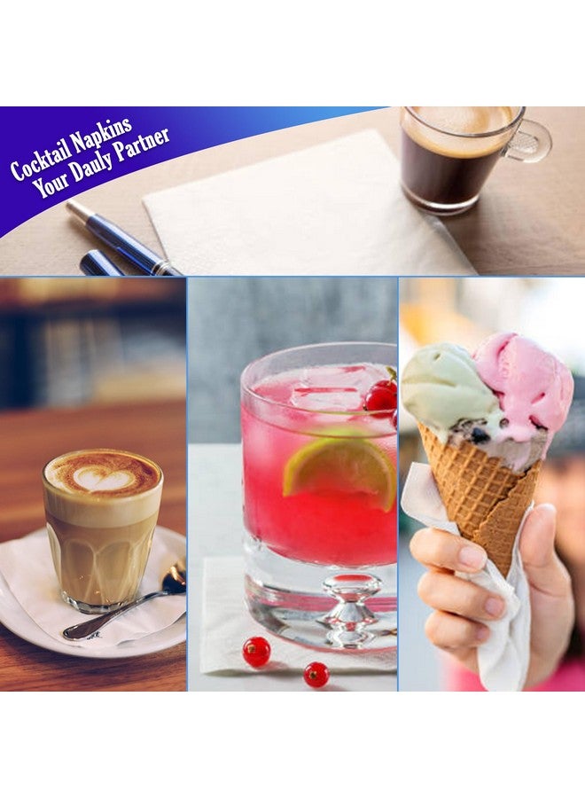 Perfect Stix 1 Ply White Cocktail Napkins- Pack of 1,000ct - Image 5