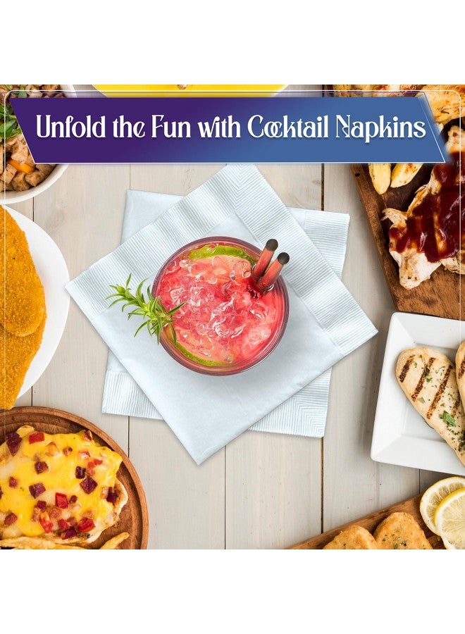 Perfect Stix 1 Ply White Cocktail Napkins- Pack of 1,000ct - Image 2