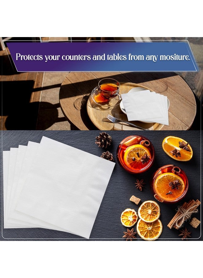 Perfect Stix 1 Ply White Cocktail Napkins- Pack of 1,000ct - Image 3