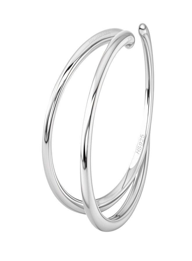 HighSpark 925 Silver Nose Ring for Women | 92.5 Sterling Silver & Stunning Shine | Lovely Gift for Women & Girls - Double Line - Image 1