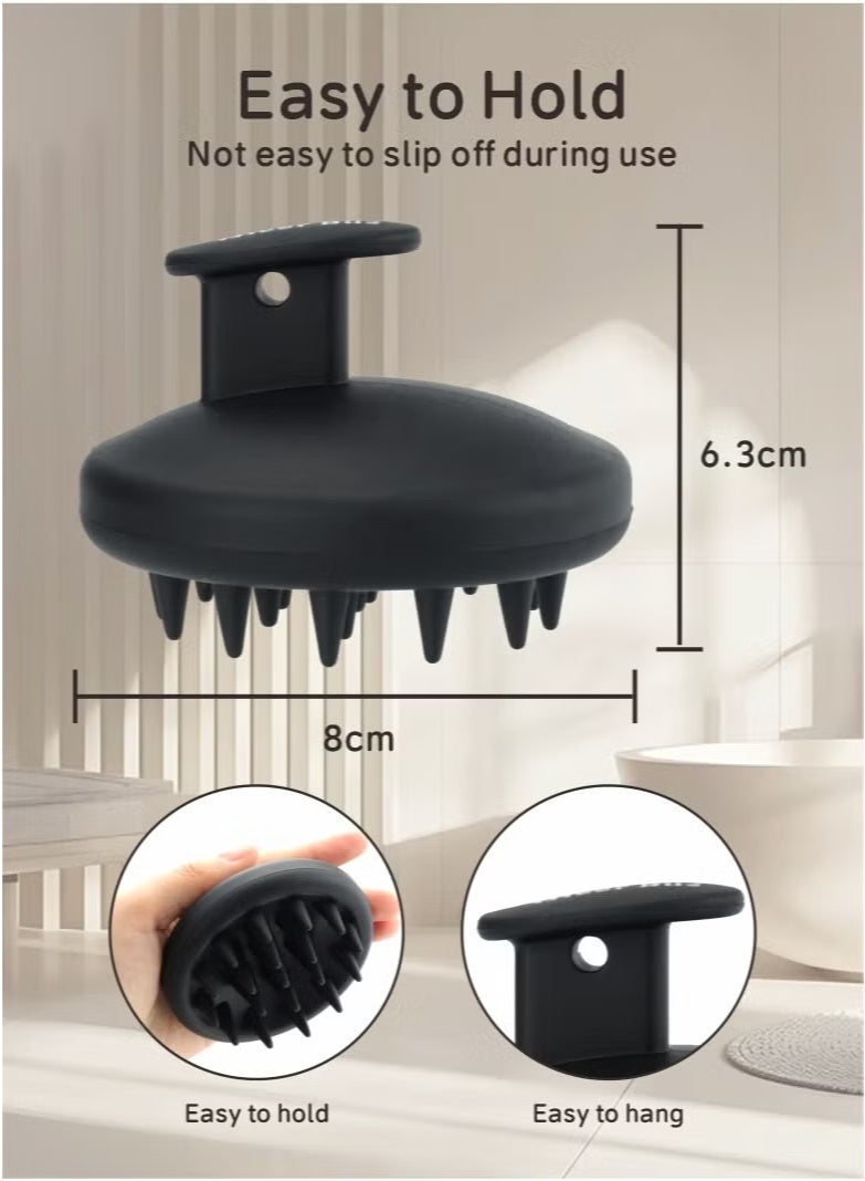 فرشاة شعر لتدليك فروة الرأس، فرشاة تنظيف الشعر بشعيرات سيليكون ناعمة، فرشاة تقشير فروة الرأس، فرشاة شامبو لإزالة القشرة للعناية بفروة الرأس الجافة والرطبة - Image 4