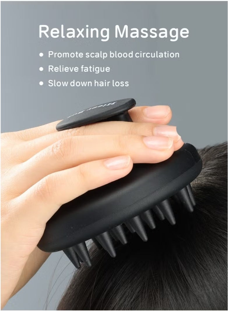 فرشاة شعر لتدليك فروة الرأس، فرشاة تنظيف الشعر بشعيرات سيليكون ناعمة، فرشاة تقشير فروة الرأس، فرشاة شامبو لإزالة القشرة للعناية بفروة الرأس الجافة والرطبة - Image 3