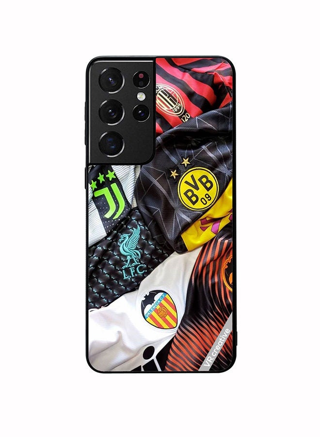 VR CREATIVE Protective Case Cover For Samsung Galaxy S21 Ultra 5G Fabric Design Multicolour - Image 1