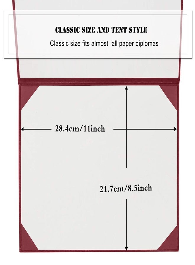 Misscom Diploma Cover 8.5” x11” Diploma Holder of Graduation Leatherette Padded Certificate（Tent Style - Image 3