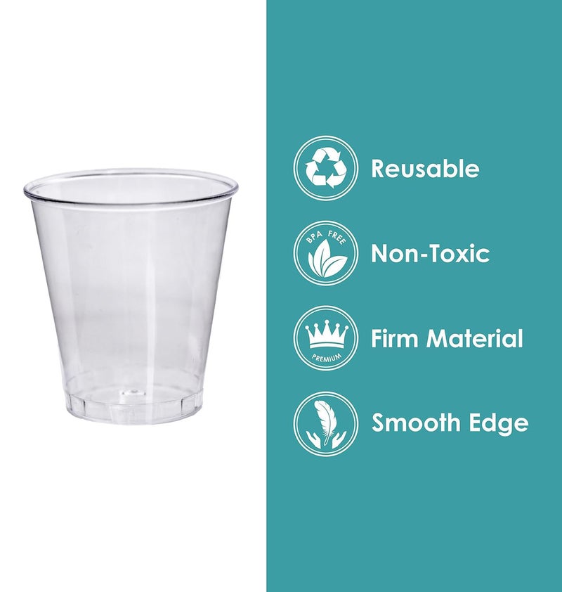 Craft And Party Craft And Party  2oz Premium Clear Shot Glasses. Disposable Clear Cups for Wine Tasting  Vodka  Whiskey  jelly shot  sample Cups For Party and Gathering. (100) - Image 3