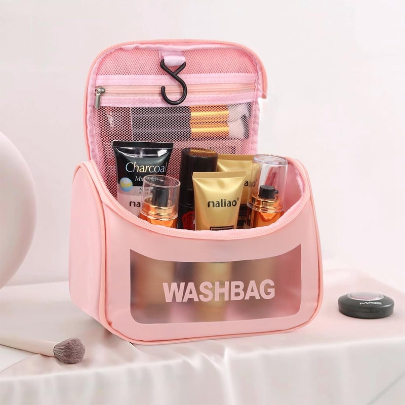 7 Seas 7Seas Travel Toiletry Bag for Me Women Makeup and Cosmetic Item Storage and Organizer Tote Bag Bath and Water Activities Use Waterproof Wash Bag for Carry Beauty and Skin Product Pink - Image 2