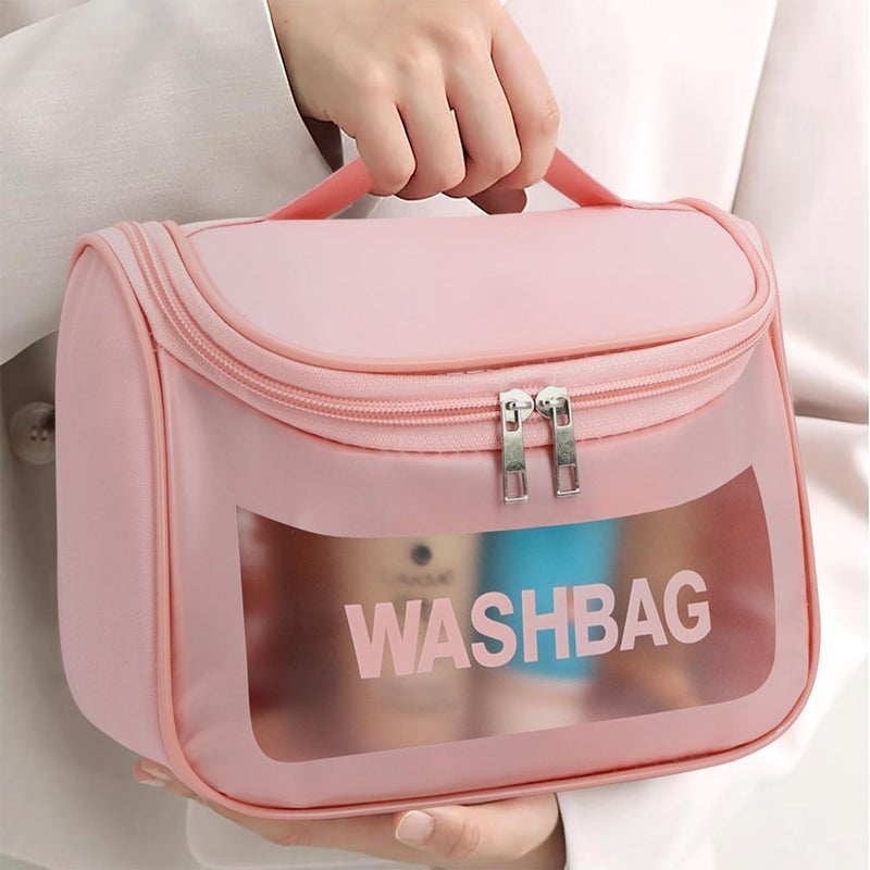 7 Seas 7Seas Travel Toiletry Bag for Me Women Makeup and Cosmetic Item Storage and Organizer Tote Bag Bath and Water Activities Use Waterproof Wash Bag for Carry Beauty and Skin Product Pink - Image 5