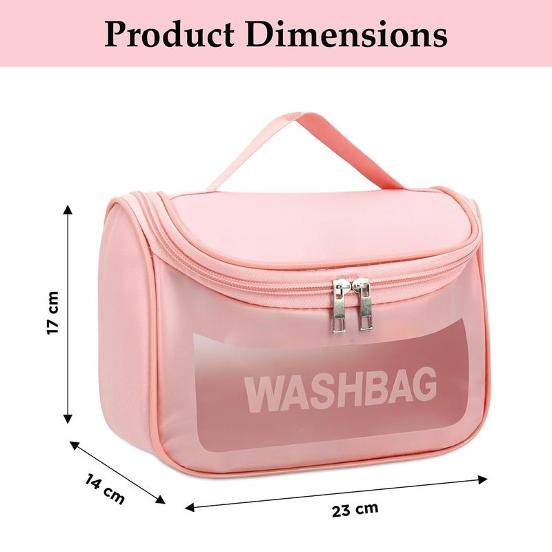 7 Seas 7Seas Travel Toiletry Bag for Me Women Makeup and Cosmetic Item Storage and Organizer Tote Bag Bath and Water Activities Use Waterproof Wash Bag for Carry Beauty and Skin Product Pink - Image 4