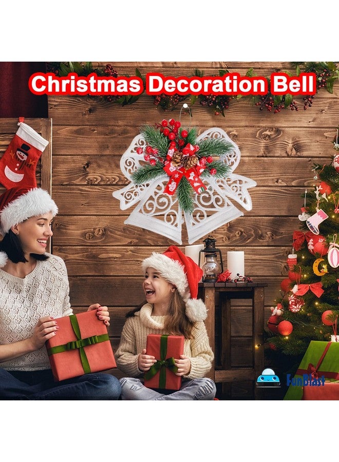FunBlast Christmas Decoration Bell - 1 Pcs Jingle Bell Wall Hangings for Front Door Wall Room Xmas Party Decorations Merry Christmas Decorative Items (Random Design) - Image 2