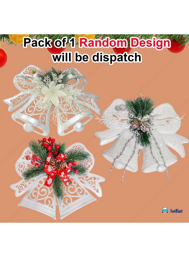 FunBlast Christmas Decoration Bell - 1 Pcs Jingle Bell Wall Hangings for Front Door Wall Room Xmas Party Decorations Merry Christmas Decorative Items (Random Design) - Image 4