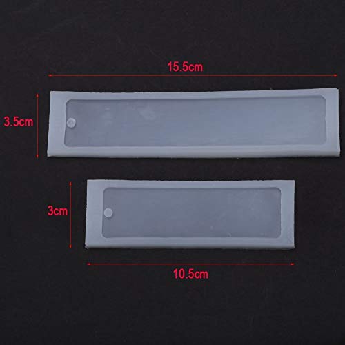 Hilitand 2Pcs Multifunction DIY Bookmark Silicone, Resin Bookmark for Making Resin Pendant Handcrafts, White Color - Image 3