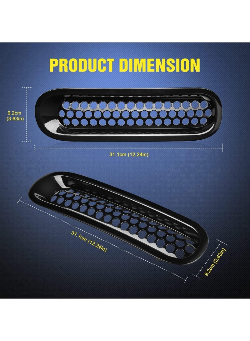 Generic Car Front Mesh Grille Cover, 7 Pack ABS Decorative Grill Inserts, Clip-in Front Mesh Grille Guard Protector for JK Wrangler 2007-2017, Durable Car Exterior Accessories Replacement  - Image 3