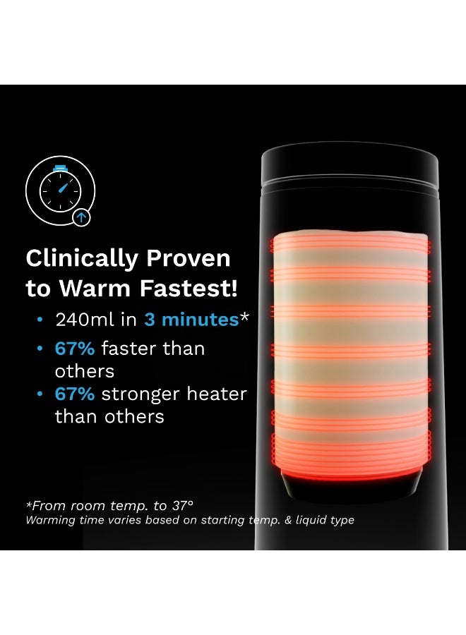 Baby Brezza Superfast Portable Baby Bottle Warmer – 50% Faster - Travel Breastmilk Warmer and Formula Warmer - Safe, Even Heating - Up to 9oz - No Adapters, Black  - Image 2