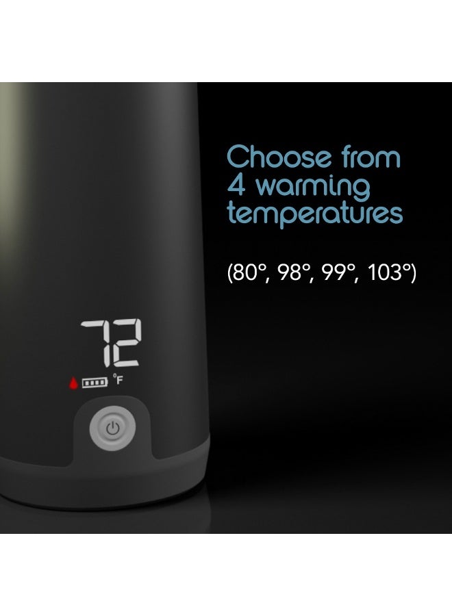 Baby Brezza Superfast Portable Baby Bottle Warmer – 67% Faster - Travel Breastmilk Warmer and Formula Warmer - Safe, Even Heating - Up to 9oz - No Adapters, Black - Image 3