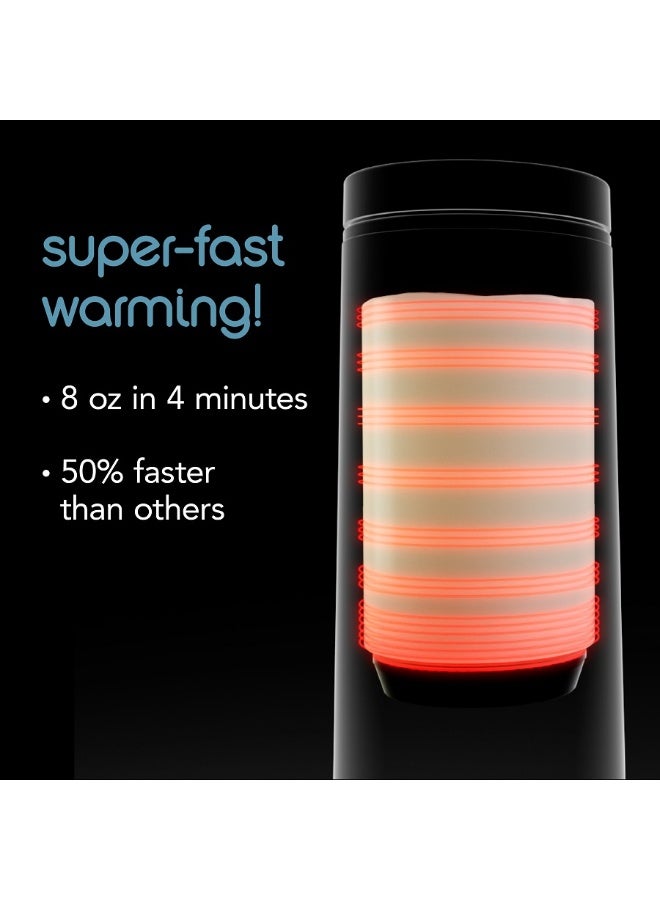 Baby Brezza Superfast Portable Baby Bottle Warmer – 67% Faster - Travel Breastmilk Warmer and Formula Warmer - Safe, Even Heating - Up to 9oz - No Adapters, Black - Image 2