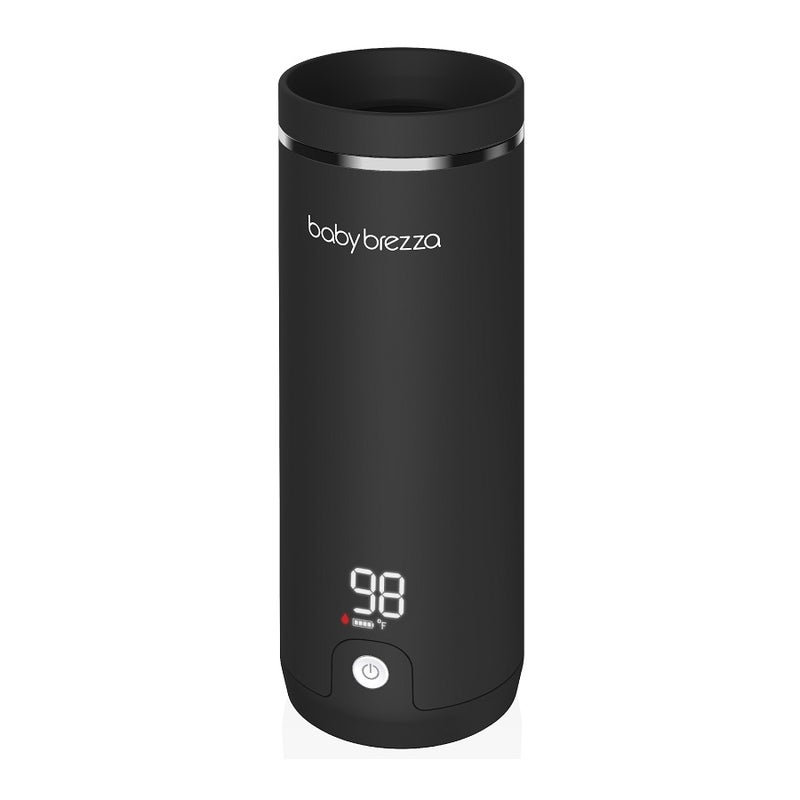Baby Brezza Superfast Portable Baby Bottle Warmer – 67% Faster - Travel Breastmilk Warmer and Formula Warmer - Safe, Even Heating - Up to 9oz - No Adapters, Black - Image 1