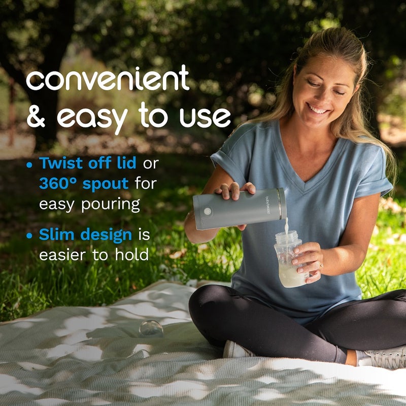 Baby Brezza Superfast Portable Baby Bottle Warmer – 67% Faster - Travel Breastmilk Warmer and Formula Warmer - Safe, Even Heating - Up to 9oz - No Adapters, Black - Image 5