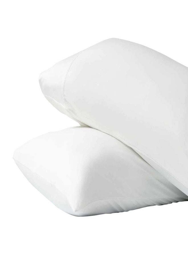 SHEEX أغطية وسائد SHEEX Active Comfort Cooling، مقاس قياسي/كوين، طقم أغطية وسائد فائقة النعومة، غطاءان للوسائد المبردة، لون أبيض ناصع - Image 1