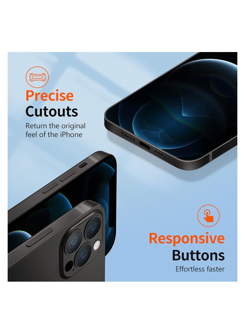 Compatible with iPhone 15 Pro Slim Case, Paper-Thin Matte Finish Skin Back Case [Anti-Fingerprints& Non-Yellowing] Ultra Protective Cover with Camera Protection - Image 4