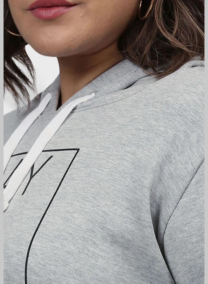 Instafab Plus Front Pocket Printed Hoodie