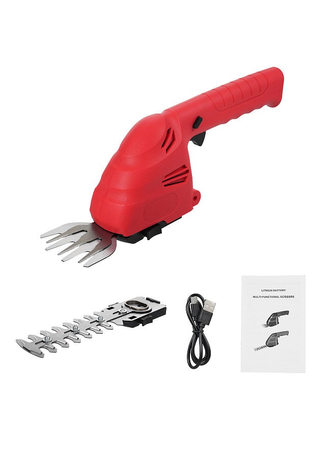 Generic E-5 Lithium Cordless Hedge Trimmer Handheld Dual-Purpose Hedge Trimmer Bush Trimmer Electric Hedge Trimmer for Pruning Built in 2.0Ah Battery and Type-C Charging Cable Grass Trimmer  - Image 1