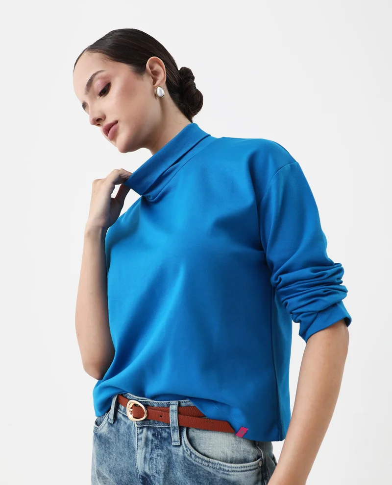 Rareism Women's Slim Fit Plain Top