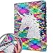 GINMLYDA Sequin Girls Journal for Kids 85x55 Inches 160 Lined Pages Diary for Girls Unicorn Reversible Flip Sequence Notebook for Teenage Pre School Writing Drawing Travel GiftsRainbowSliver - Image 2