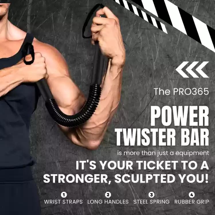 PRO365 Power Twister Bar | Triceps | Biceps | Alpha Exercises | Upper Body Exercise Equipment | Core Strengthening | - Image 4