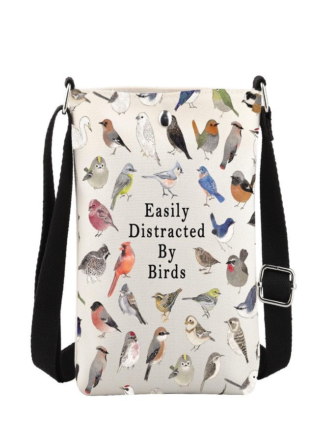 MBMSO Birdwatching Gift Easily Distracted by Birds Crossbody Bag for Bird Lovers Bird Print Purse Bag for Bird Watcher Owner (Bird Crossbody) - Image 1