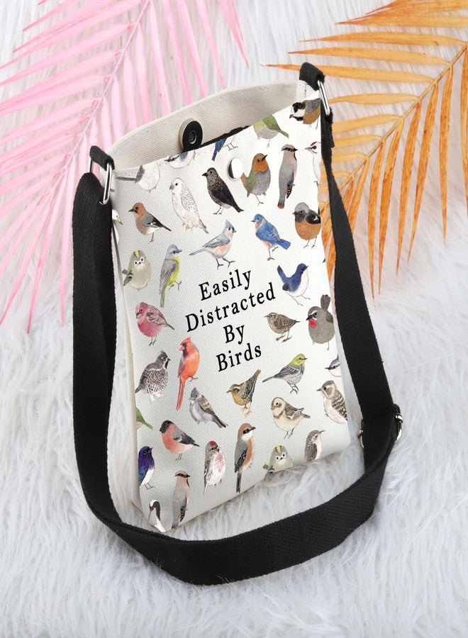 MBMSO Birdwatching Gift Easily Distracted by Birds Crossbody Bag for Bird Lovers Bird Print Purse Bag for Bird Watcher Owner (Bird Crossbody) - Image 5