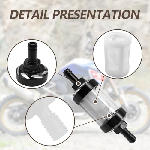 Icyhaws Automotive Fuel Filter, Detachable Washable Metal Glass Vehicle Inline Waterproof Fuel Filters 1.1" x 3.46" x 0.31" Universal Accessories for Truck Motorcycle SUV Car - Image 3