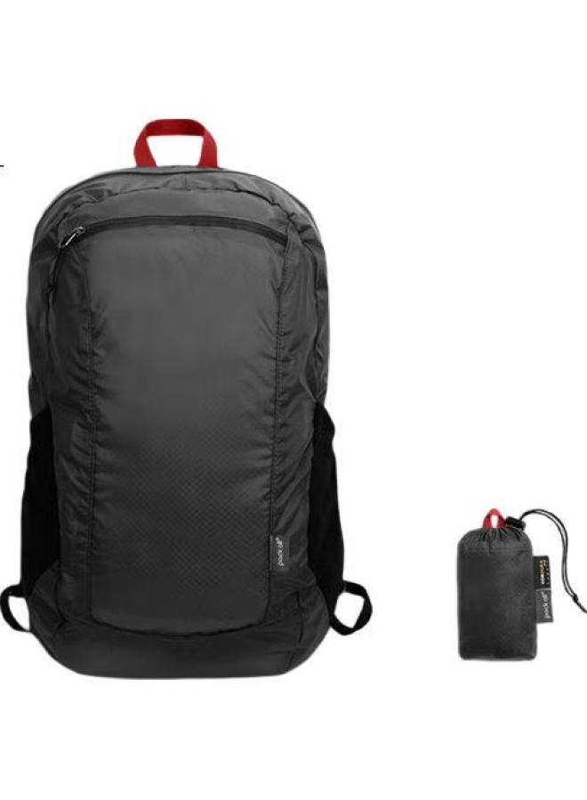 Pack All Travel Folding Skin Bag, Portable, Collapsible, Hiking Backpack, Lightweight, Double Shoulder Bag, Charcoal Gray, 16L - Image 3