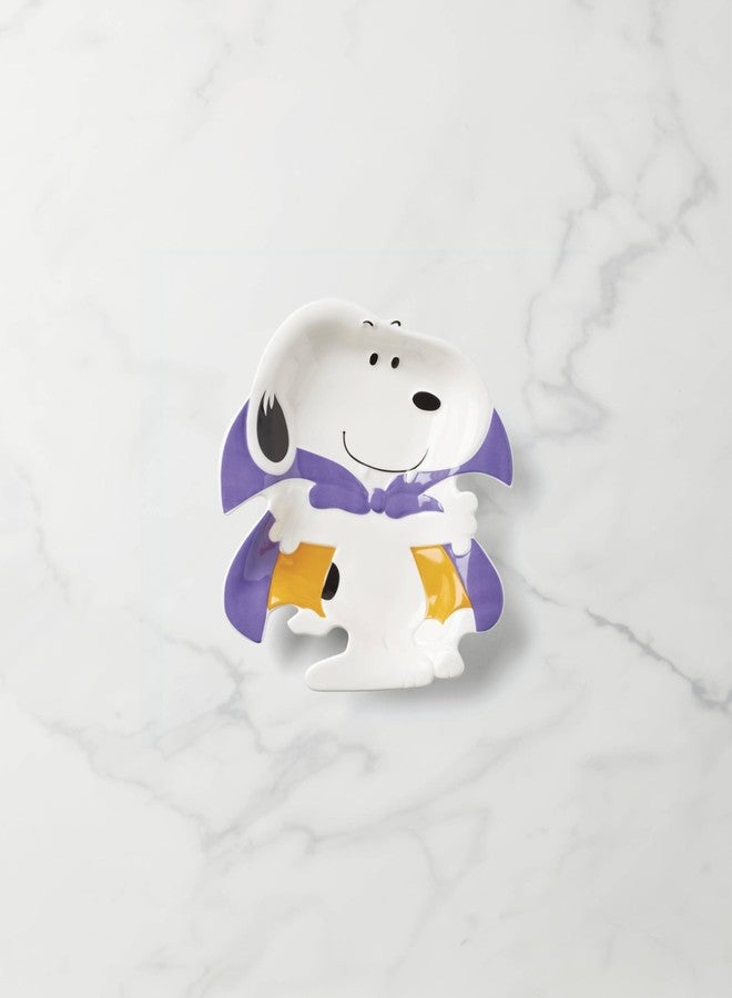 Lenox Serveware, The Great Pumpkin Figural Treat Dish, Handwash Only, Durable Porcelain Dish Tray, Halloween Decor Indoor, Halloween Table Decorations, Snoopy Design, Fall Decor (8 x 6.5 x 1-inch) - Image 2