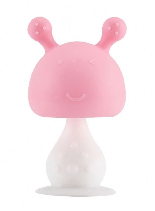 BPA Free mushroom shapes Food Grade Silicone baby teethers ring toy - Image 1