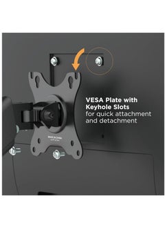 Generic Monitor Desk Mount, 360 Degree Rotating Adjustable Monitor Stand with Sturdy Hold and Stability from Vibrations While Gaming or Working, Fits 17 to 32 Inch LCD Monitors  - Image 4